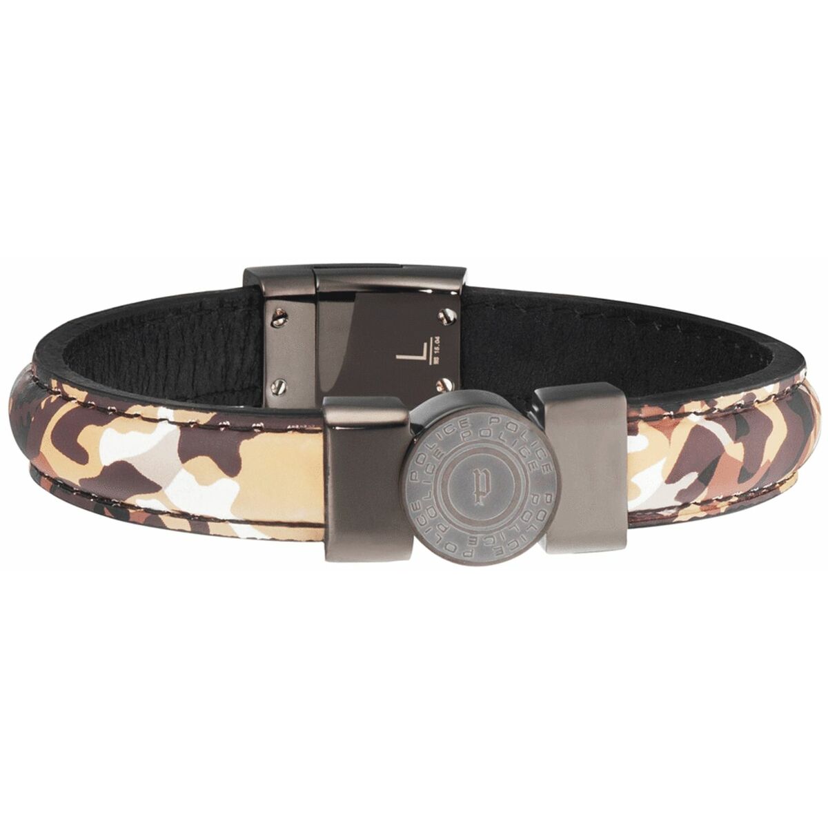 Men's Bracelet Police PJ25556BLU.02-L Leather 21 cm