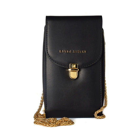 Women's Handbag Laura Ashley KIRBY-PLAIN-BLACK Black 19 x 11 x 4 cm