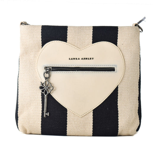 Damen Handtasche Laura Ashley DIXIE-BLACK-CREAM Bunt 24 x 22 x 7 cm
